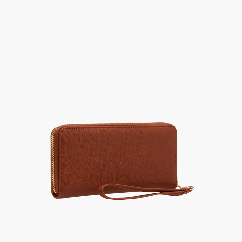 ساشا Textured Wallet in Brown for Women